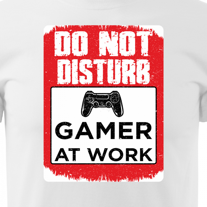 Tricou personalizat pentru gameri, cadoul perfect, Do Not Disturb - Gamer at Work [2]