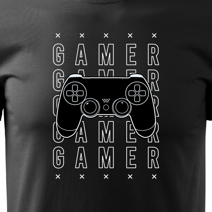 Tricou personalizat pentru gameri, cadoul perfect, Gamer Gamer Gamer [2]