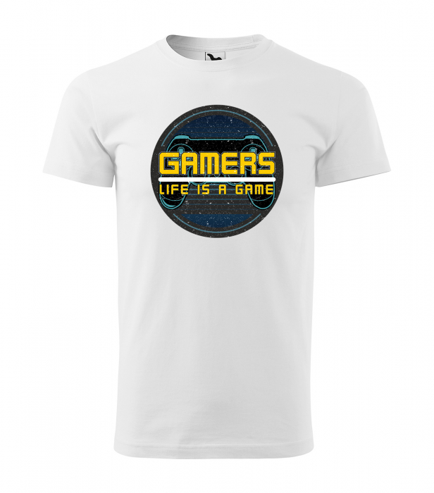 Tricou personalizat pentru gameri, cadoul perfect, Life is a Game [1]