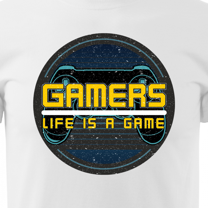 Tricou personalizat pentru gameri, cadoul perfect, Life is a Game [2]