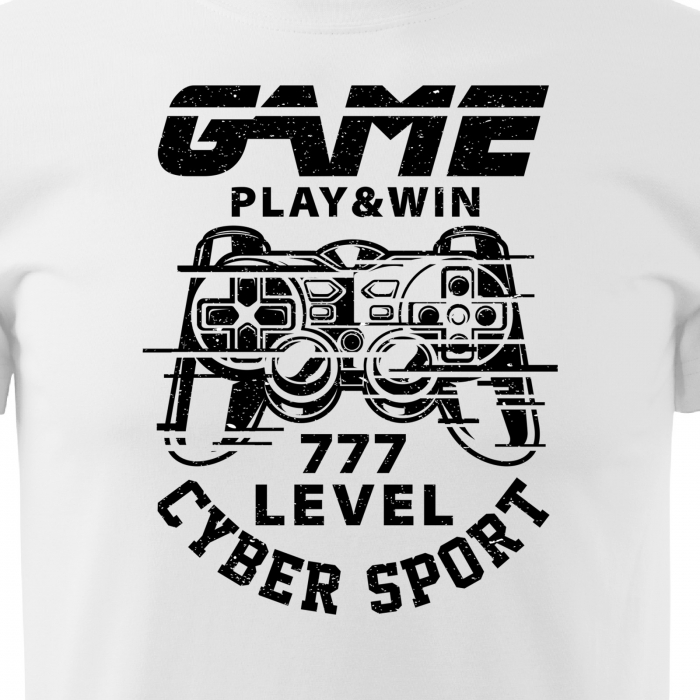 Tricou personalizat pentru gameri, cadoul perfect, Play and Win - Cyber Sport [2]