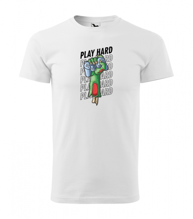 Tricou personalizat pentru gameri, cadoul perfect, Play Hard Hand [1]