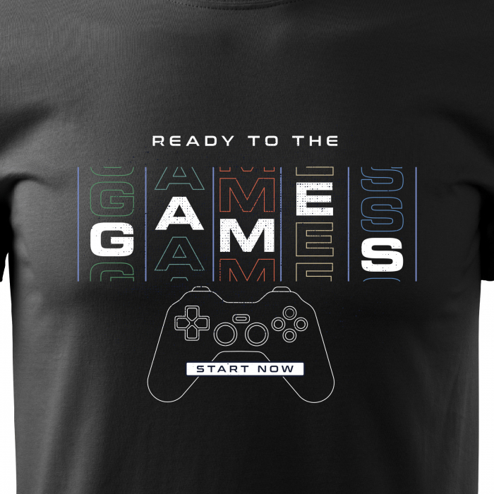 Tricou personalizat pentru gameri, cadoul perfect, Ready to The Games - Start Now [2]