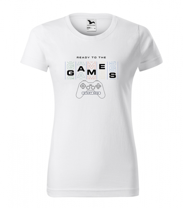 Tricou personalizat pentru gameri, cadoul perfect, Ready to The Games - Start Now [1]