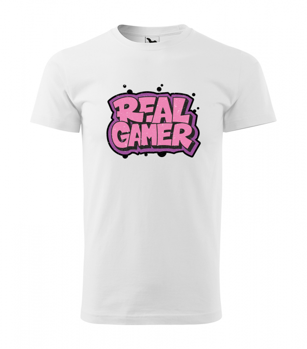 Tricou personalizat pentru gameri, cadoul perfect, Real Gamer [1]