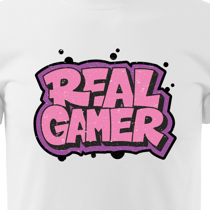 Tricou personalizat pentru gameri, cadoul perfect, Real Gamer [2]