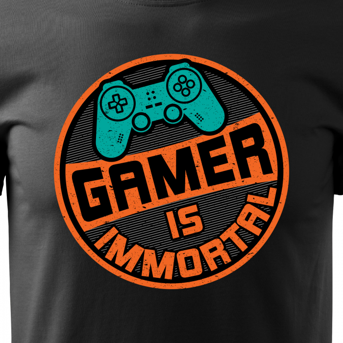 Tricou personalizat pentru gameri, cadoul perfect, This Gamer is Immortal [2]