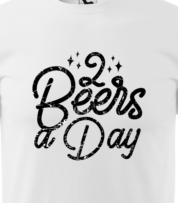 Tricou personalizat pentru petrecareti, cadoul perfect, 2 Beers a Day [2]