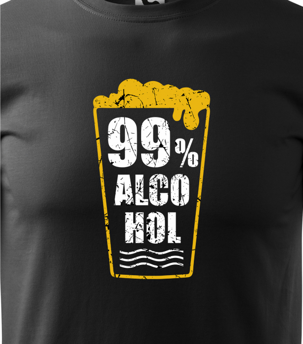 Tricou personalizat pentru petrecareti, cadoul perfect, 99 Percent Alcohol [2]