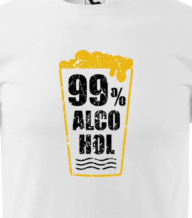 Tricou personalizat pentru petrecareti, cadoul perfect, 99 Percent Alcohol [2]