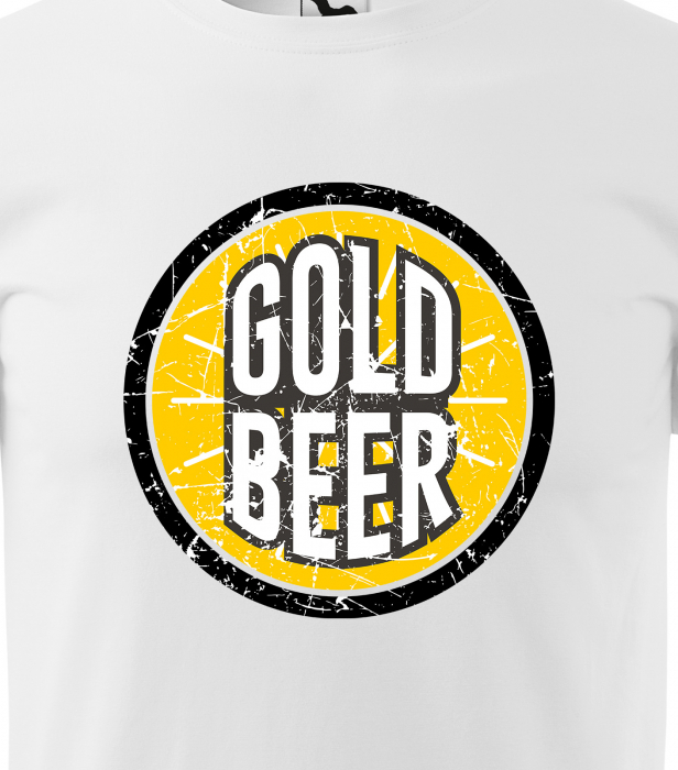 Tricou personalizat pentru petrecareti, cadoul perfect, GOLD Beer [2]