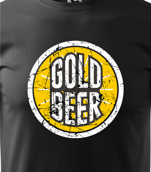 Tricou personalizat pentru petrecareti, cadoul perfect, GOLD Beer [2]