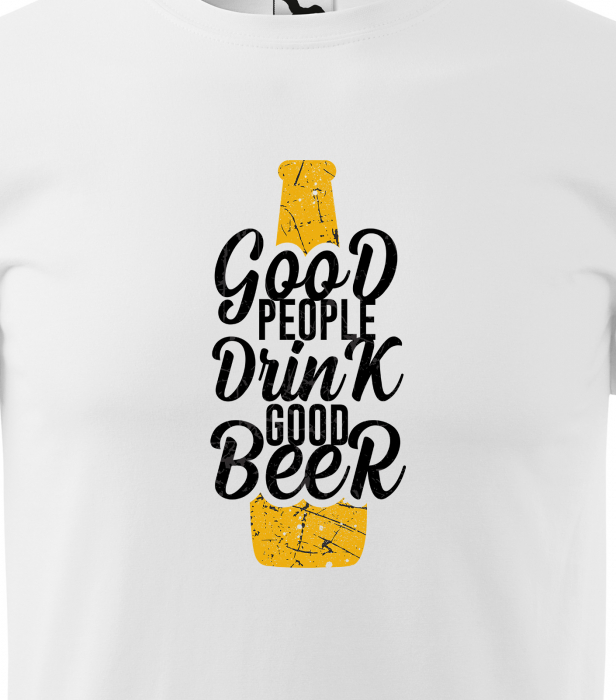 Tricou personalizat pentru petrecareti, cadoul perfect, Good People Drink Good Beer [2]