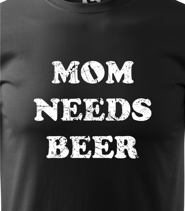 Tricou personalizat pentru petrecareti, cadoul perfect, Mom Needs Beer [2]