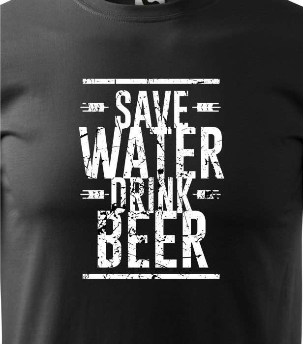Tricou personalizat pentru petrecareti, cadoul perfect, Save Water, Please Drink Beer [2]