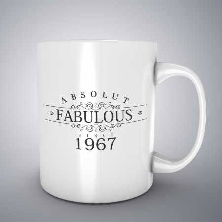 Cani ceramice - Cana cu mesaj aniversar, Fabulous Since