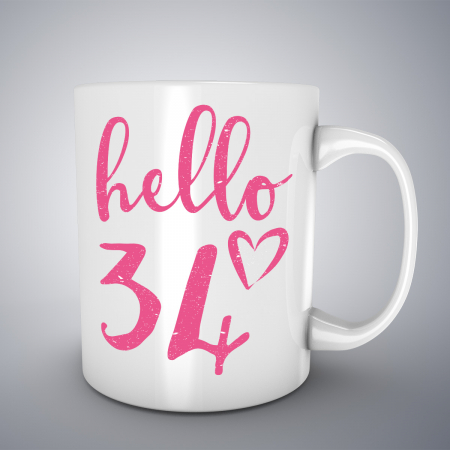 Cani ceramice - Cana cu mesaj aniversar, Hello my Age