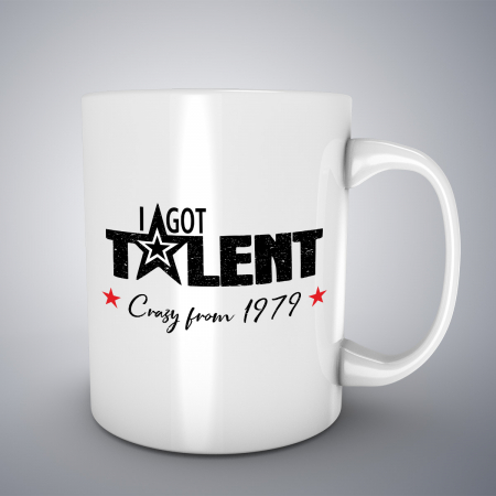 Cani ceramice - Cana cu mesaj aniversar, I Got Talent, Crazy From