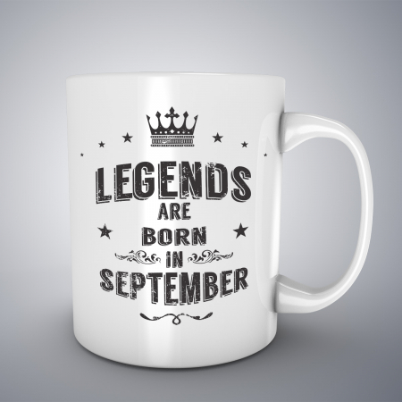 Cani ceramice - Cana cu mesaj aniversar, Legends are Born