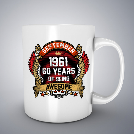 Cani ceramice - Cana cu mesaj aniversar, Years of Being Awesome