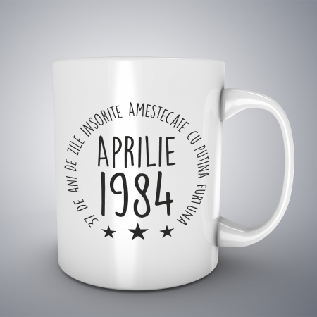 Cani ceramice - Cana cu mesaj aniversar, Zile insorite amestecate cu furtuna
