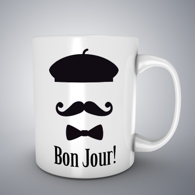 Cani ceramice - Cana ceramica alba pentru cafea/ceai, Bon Jour