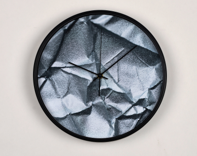 Ceasuri de perete - Ceas de perete, pentru living, birou sau showroom, Folie metalica neuniforma