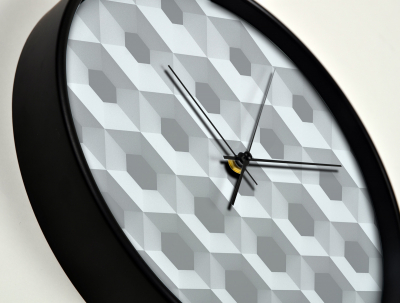 Ceas de perete, pentru living, birou sau showroom, Ilustrare 3D fagure [2]
