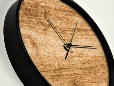 Ceas de perete, pentru living, birou sau showroom, Print imitatie lemn [1]