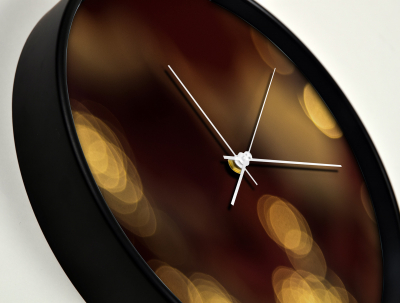Ceas de perete, pentru living, birou sau showroom, Lumini la rasarit, efect bokeh [2]