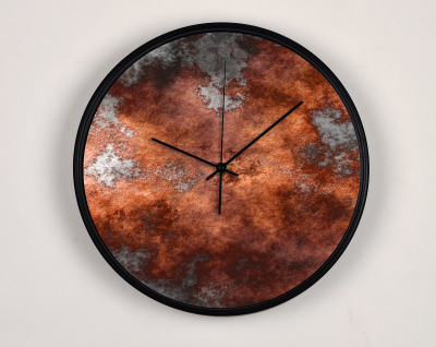 Ceasuri Moderne - Ceas de perete, pentru living, birou sau showroom, Metal ruginit
