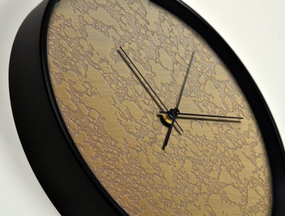 Ceas de perete, pentru living, birou sau showroom, Model picaturi in placa de bronz [2]