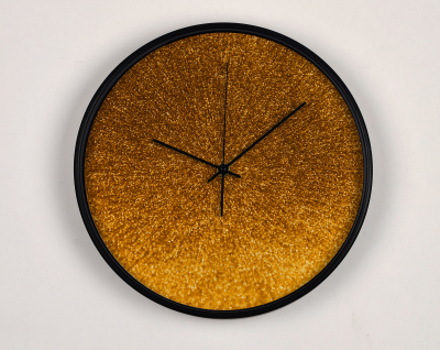 Ceasuri Moderne - Ceas de perete, pentru living, birou sau showroom, Ploaie de stele... aurii