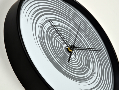 Ceas de perete, pentru living, birou sau showroom, Spirala gri [1]