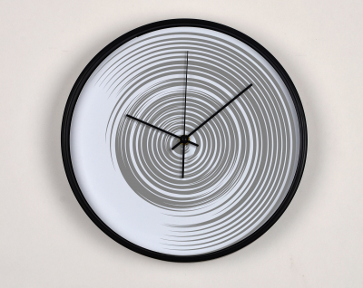 Ceasuri de perete - Ceas de perete, pentru living, birou sau showroom, Spirala gri