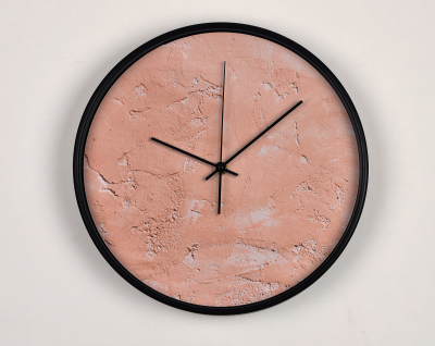Ceasuri de perete - Ceas de perete, pentru living, birou sau showroom, Zid roz de beton