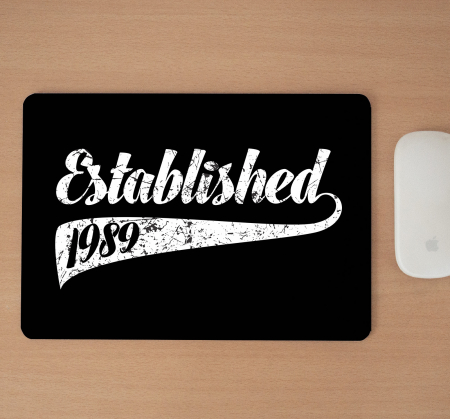 Mousepad cu mesaj aniversar, Established In... [1]