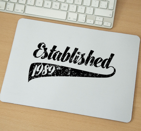 Mousepad - Mousepad cu mesaj aniversar, Established In...