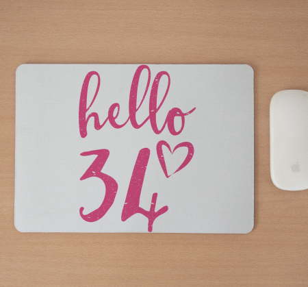 Mousepad cu mesaj aniversar, Hello my Age [1]