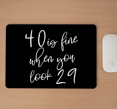 Mousepad cu mesaj aniversar, Is fine when you look like [1]