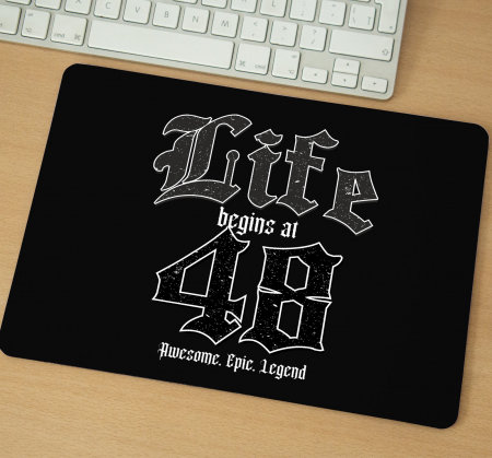 Mousepad - Mousepad cu mesaj aniversar, Life Begins At