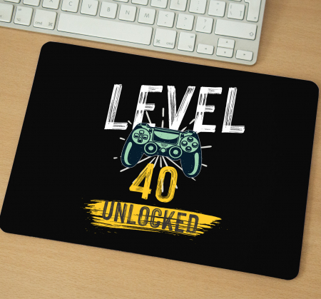 Mousepad - Mousepad cu mesaj aniversar, New Level Unlocked