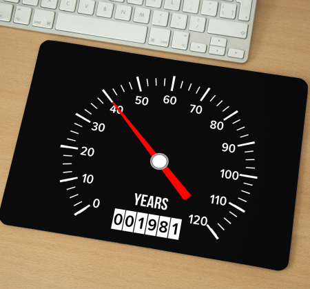 Mousepad cu mesaj aniversar, Speed Your Age