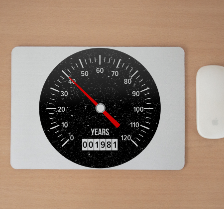 Mousepad cu mesaj aniversar, Speed Your Age [1]