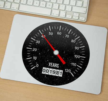 Mousepad - Mousepad cu mesaj aniversar, Speed Your Age
