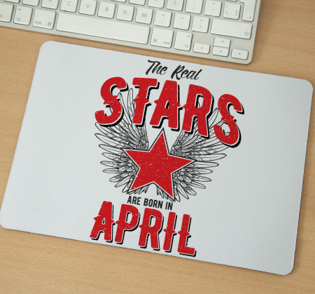 Mousepad - Mousepad cu mesaj aniversar, The Real Stars Are Born In