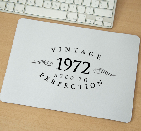 Mousepad - Mousepad cu mesaj aniversar, Vintage Perfection