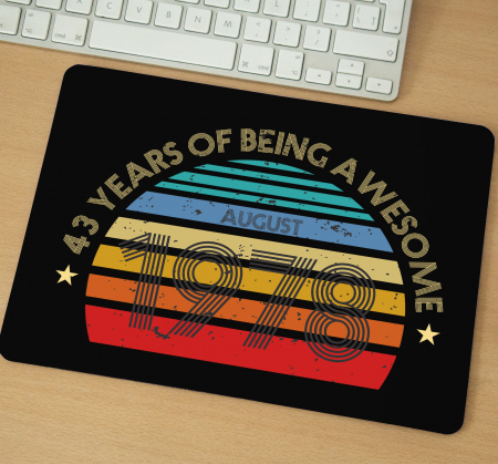 Idei Cadouri - Mousepad cu mesaj aniversar, Years of Being Awesome