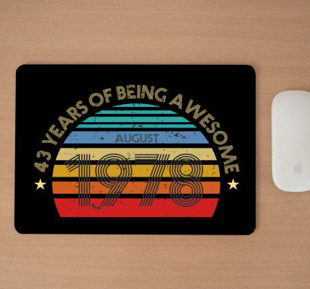 Mousepad cu mesaj aniversar, Years of Being Awesome [1]