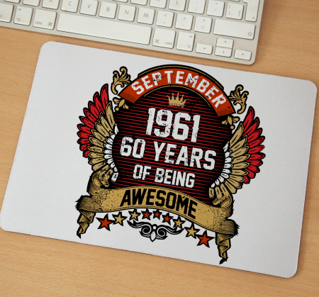 Mousepad cu mesaj aniversar, Years of Being Awesome [1]